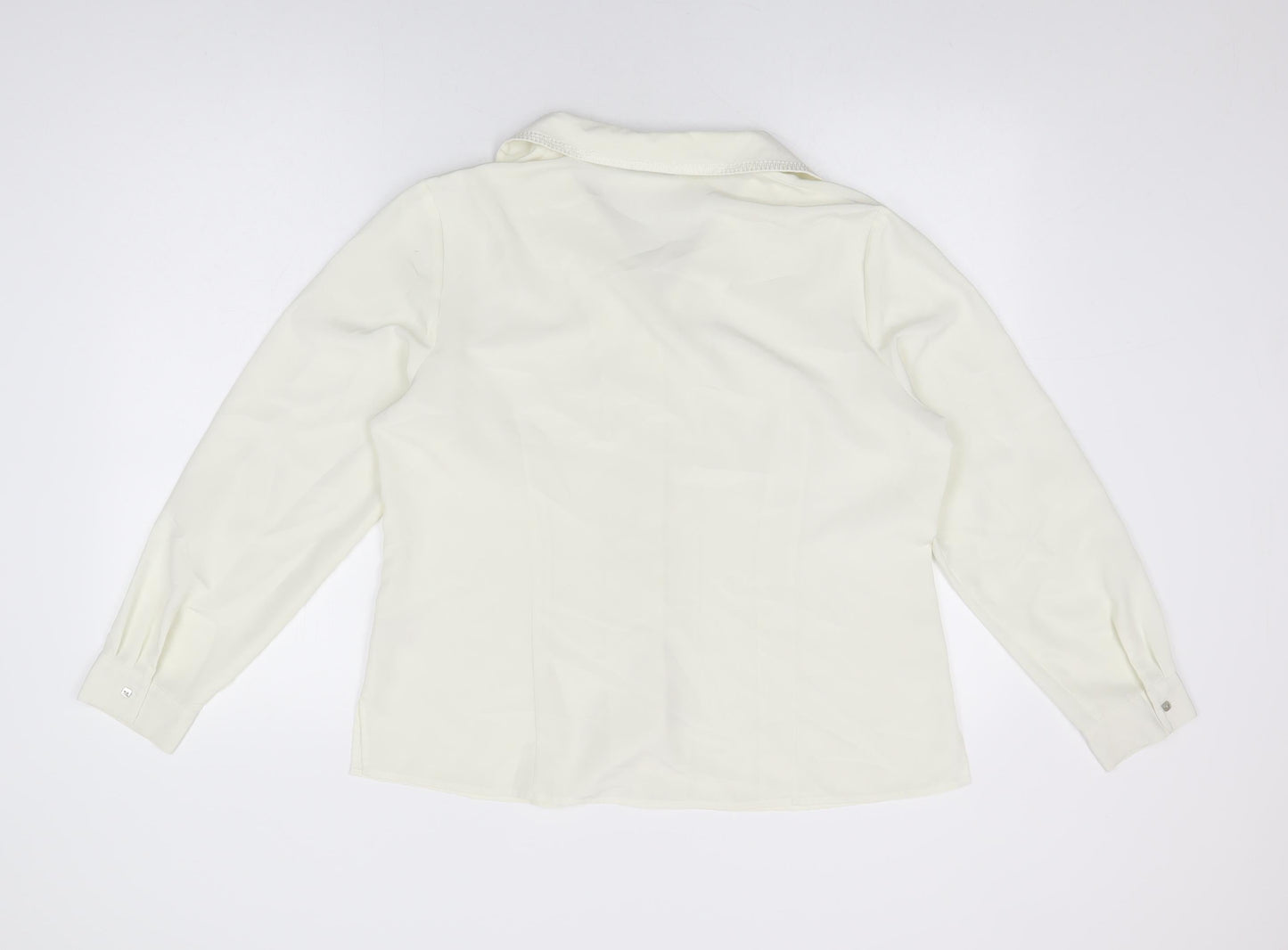 Womens UK Size 16 BM Collection Ivory Basic Button-Up