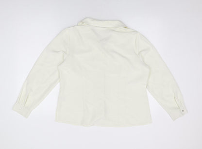 Womens UK Size 16 BM Collection Ivory Basic Button-Up