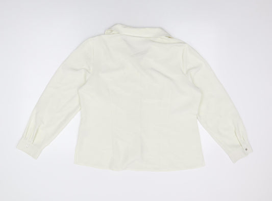 Womens UK Size 16 BM Collection Ivory Basic Button-Up