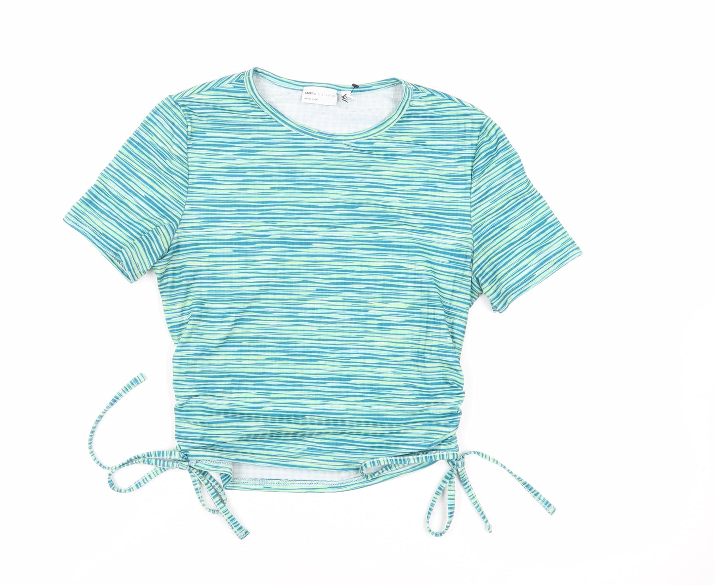 Womens UK Size 12 ASOS Green Cropped T-Shirt