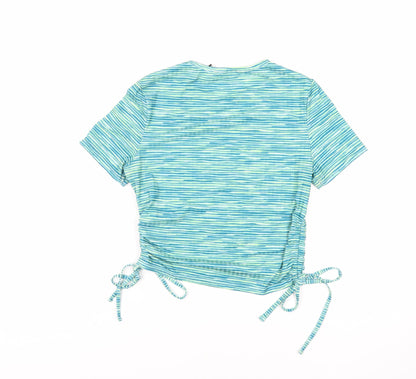Womens UK Size 12 ASOS Green Cropped T-Shirt