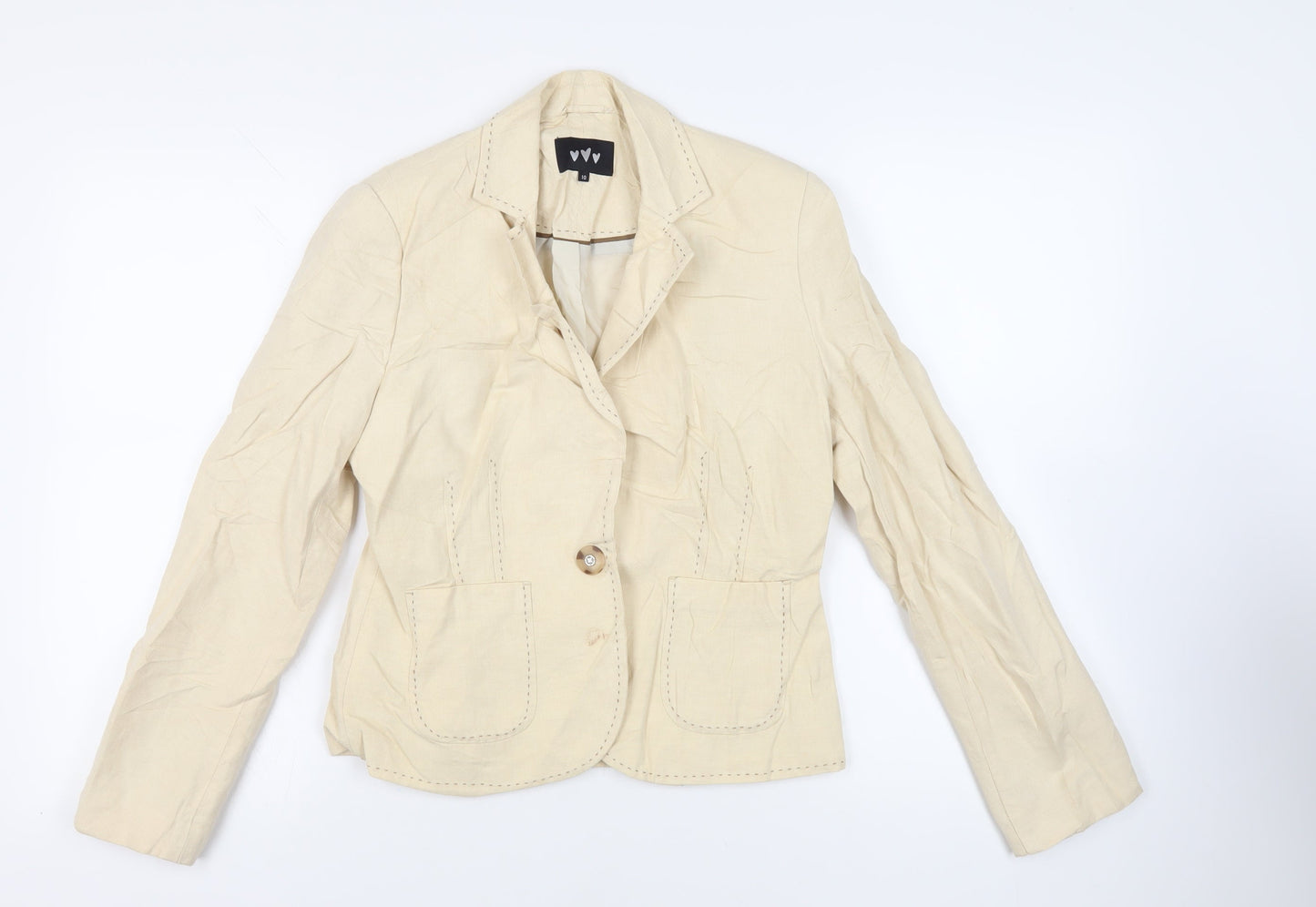 Womens UK Size 10 Per Una Beige Jacket