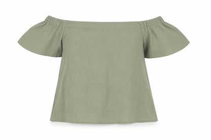 Womens UK Size 8 New Look Green Basic Blouse