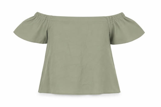Womens UK Size 8 New Look Green Basic Blouse