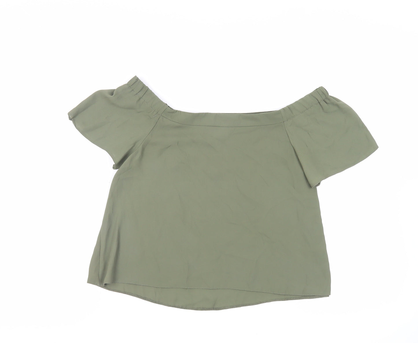 Womens UK Size 8 New Look Green Basic Blouse