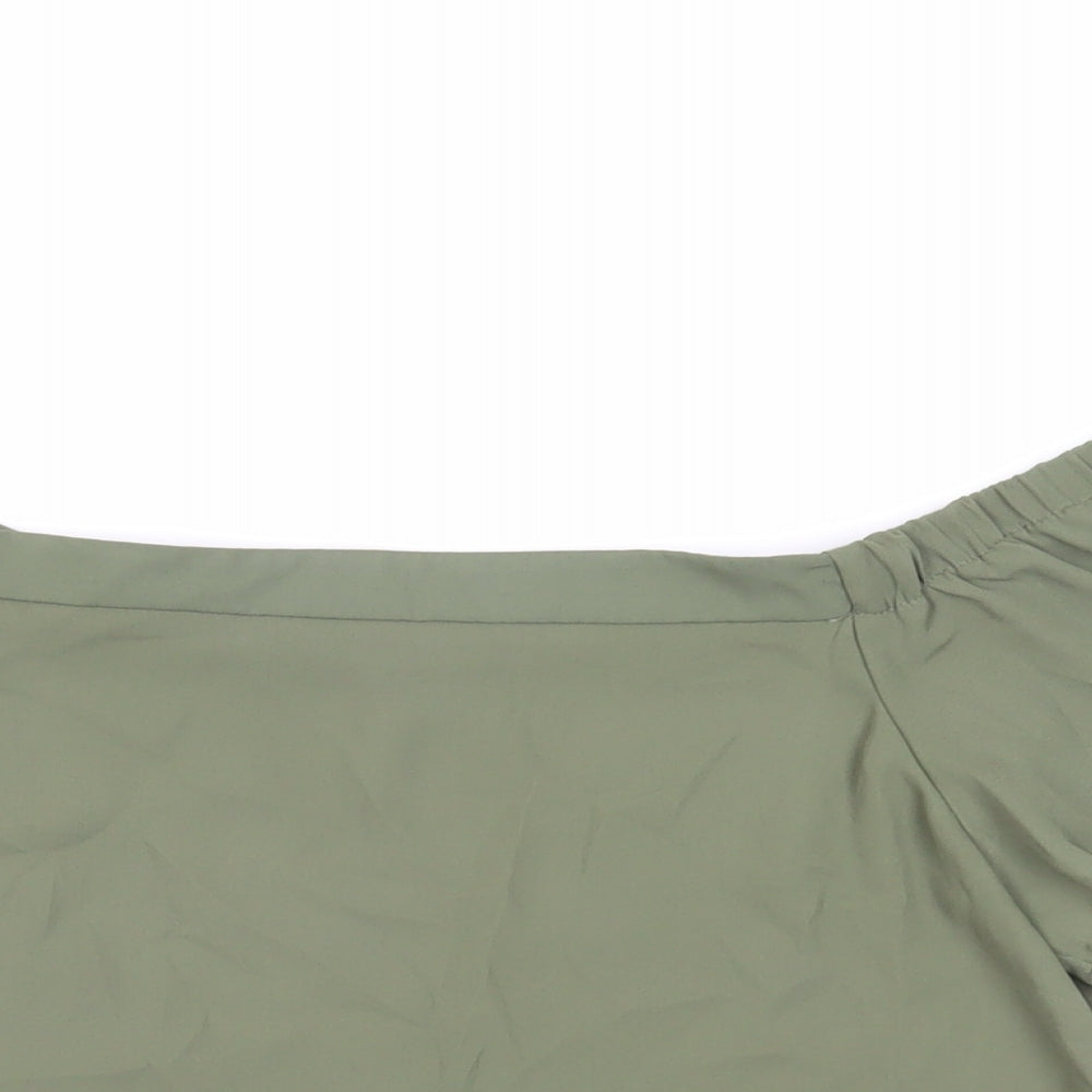 Womens UK Size 8 New Look Green Basic Blouse