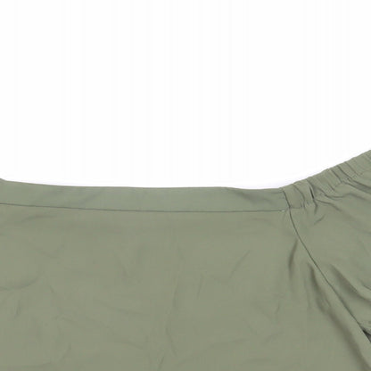 Womens UK Size 8 New Look Green Basic Blouse