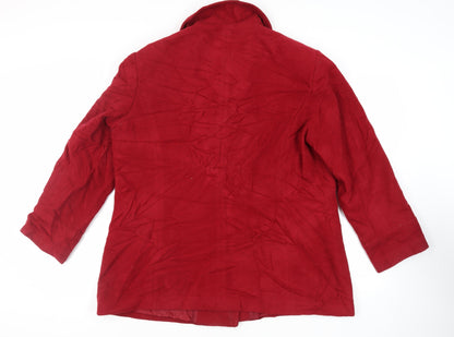 Womens UK Size 20 EWM Red Pea Coat