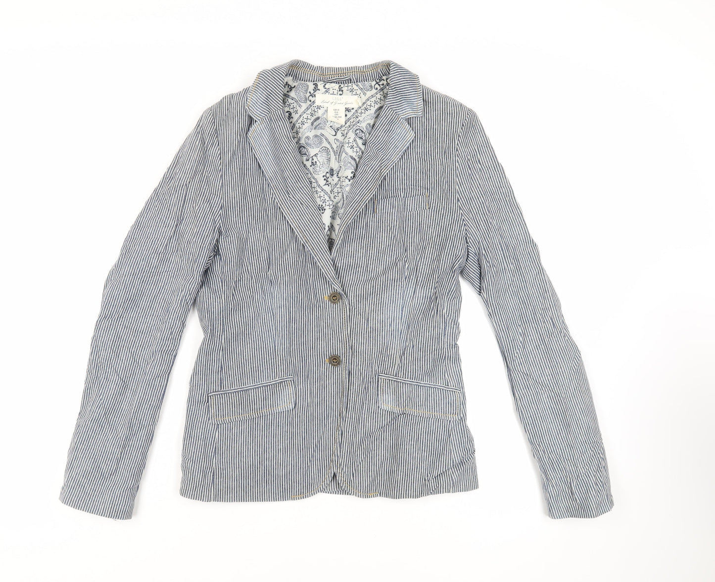 Womens UK Size 10 H&M Blue Jacket