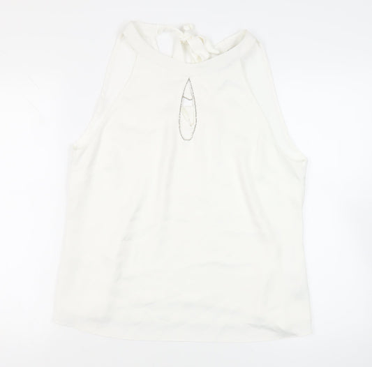 Womens UK Size 16 Dorothy Perkins White Basic Blouse