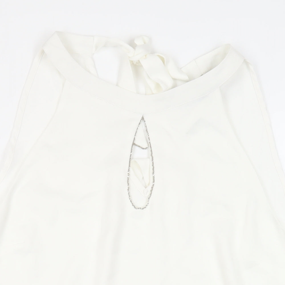 Womens UK Size 16 Dorothy Perkins White Basic Blouse