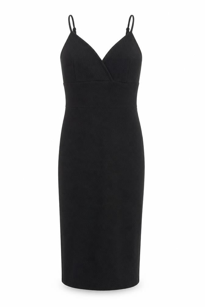 Miss Selfridge Womens Black Polyester Bodycon Size 10 Sweetheart Pullover