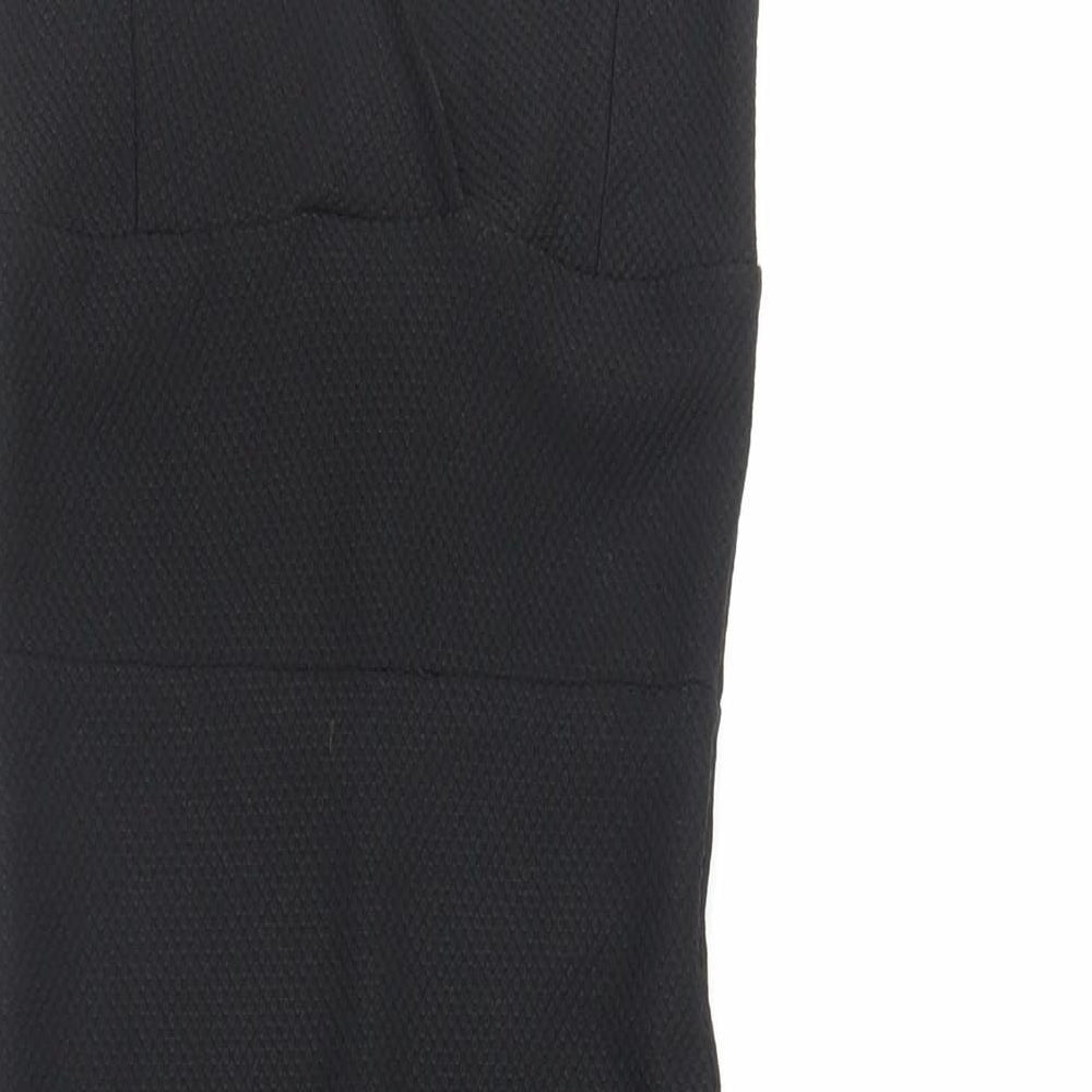 Miss Selfridge Womens Black Polyester Bodycon Size 10 Sweetheart Pullover