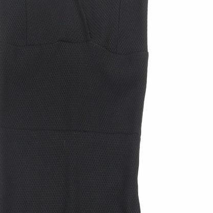 Miss Selfridge Womens Black Polyester Bodycon Size 10 Sweetheart Pullover