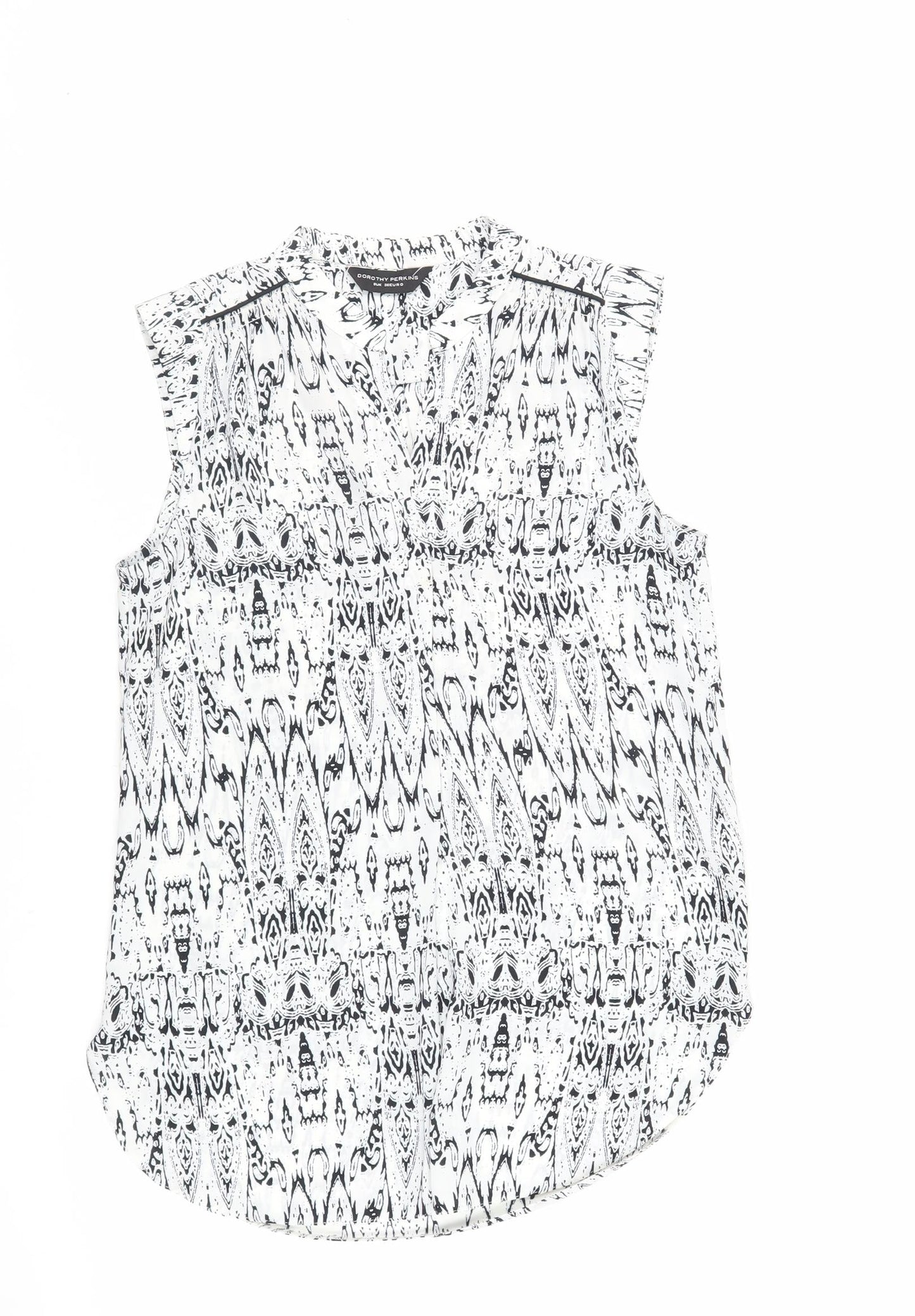 Womens UK Size 8 Dorothy Perkins White Basic Blouse