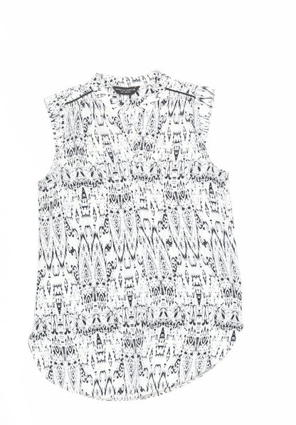 Womens UK Size 8 Dorothy Perkins White Basic Blouse