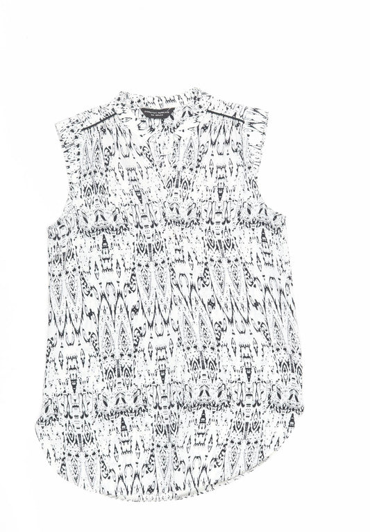 Womens UK Size 8 Dorothy Perkins White Basic Blouse