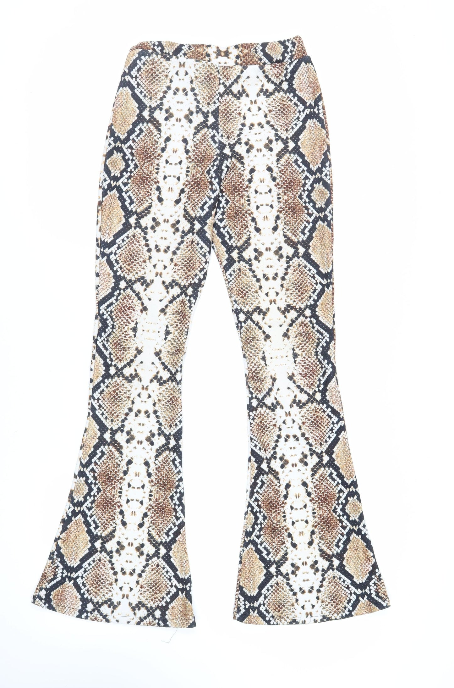 I SAW IT FIRST Womens Brown Animal Print Polyester Jogger Leggings Size 6 L31 in - Elasticated Waist