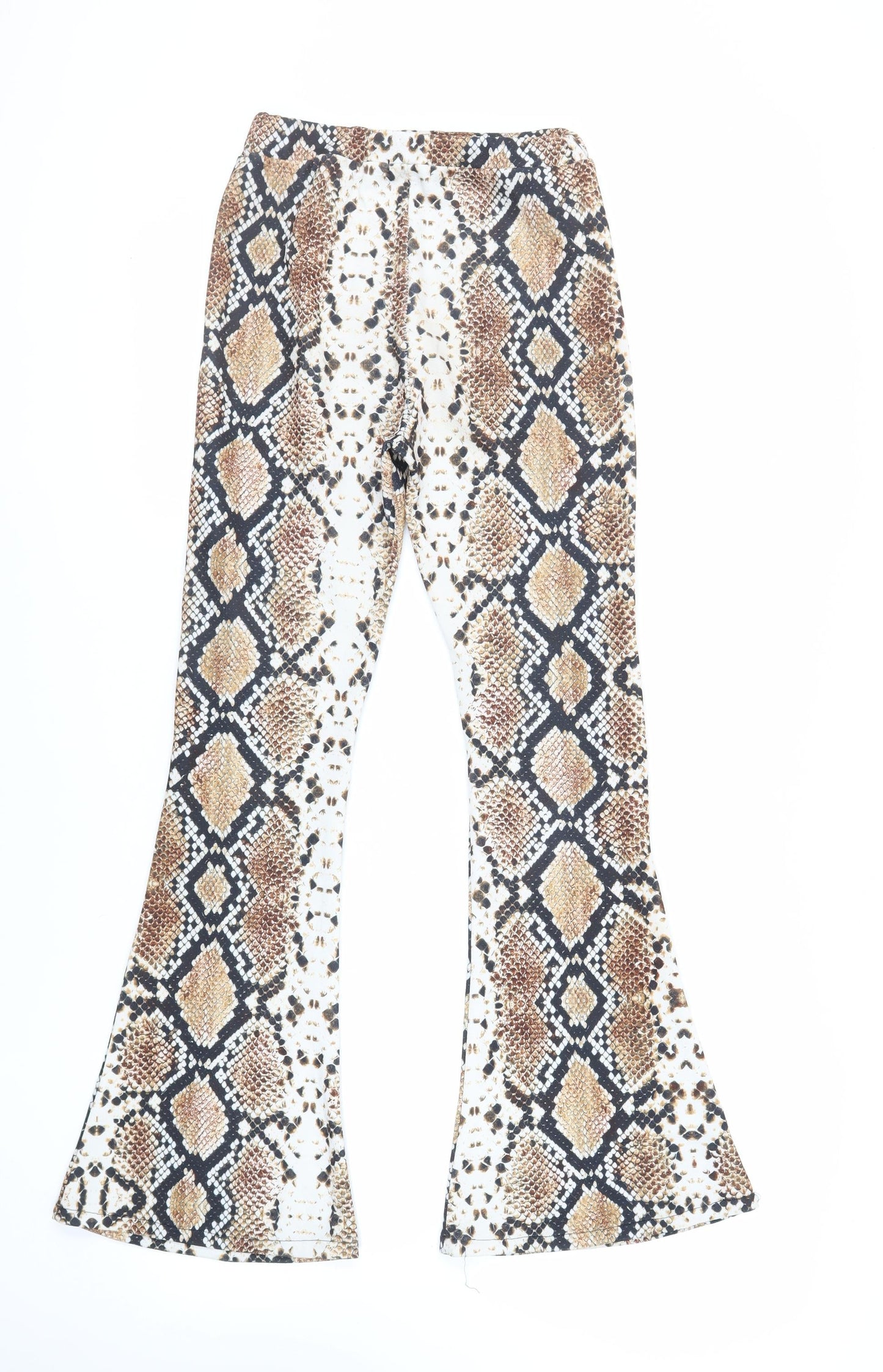 I SAW IT FIRST Womens Brown Animal Print Polyester Jogger Leggings Size 6 L31 in - Elasticated Waist