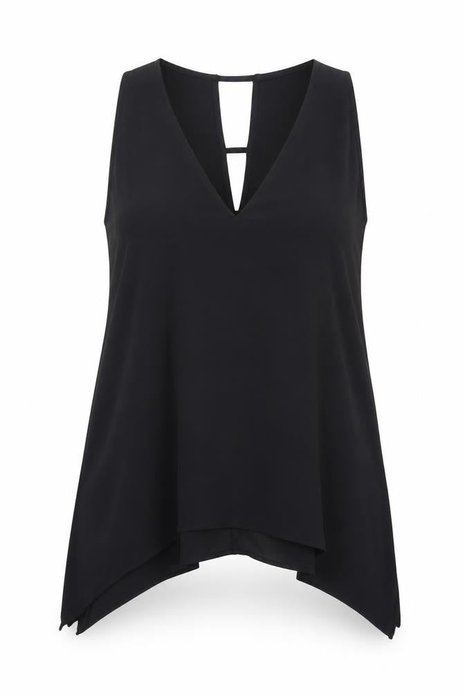 Womens UK Size 14 River Island Black Basic Tank