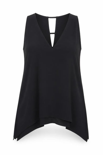Womens UK Size 14 River Island Black Basic Tank