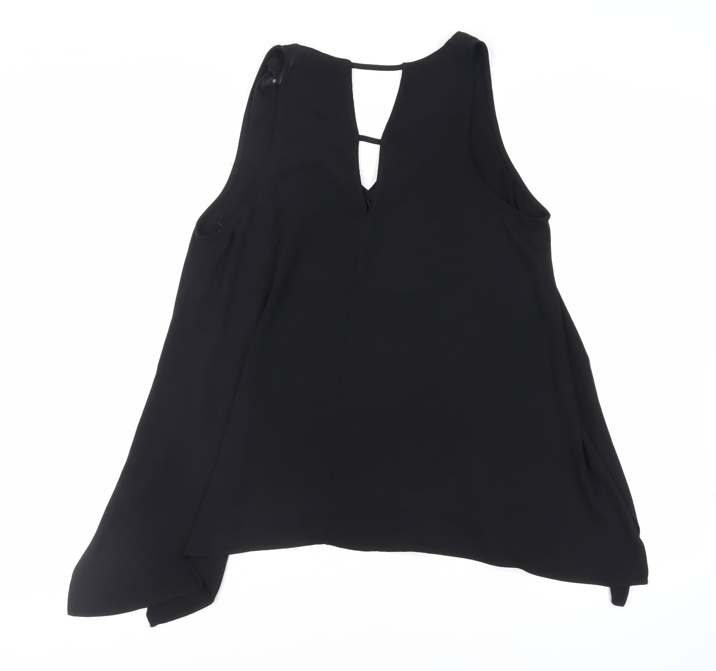 Womens UK Size 14 River Island Black Basic Tank