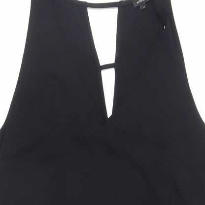 Womens UK Size 14 River Island Black Basic Tank