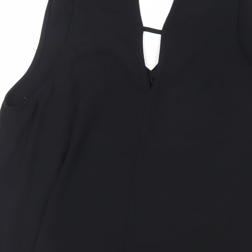 Womens UK Size 14 River Island Black Basic Tank