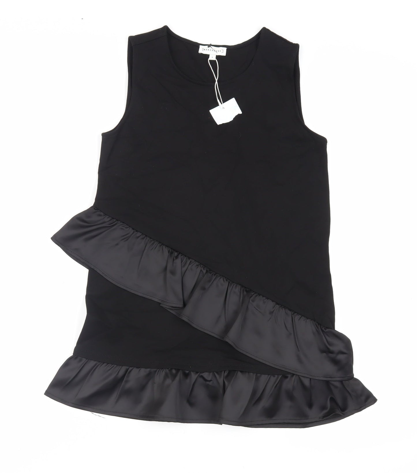 Womens UK Size 8 Warehouse Black Basic Tank