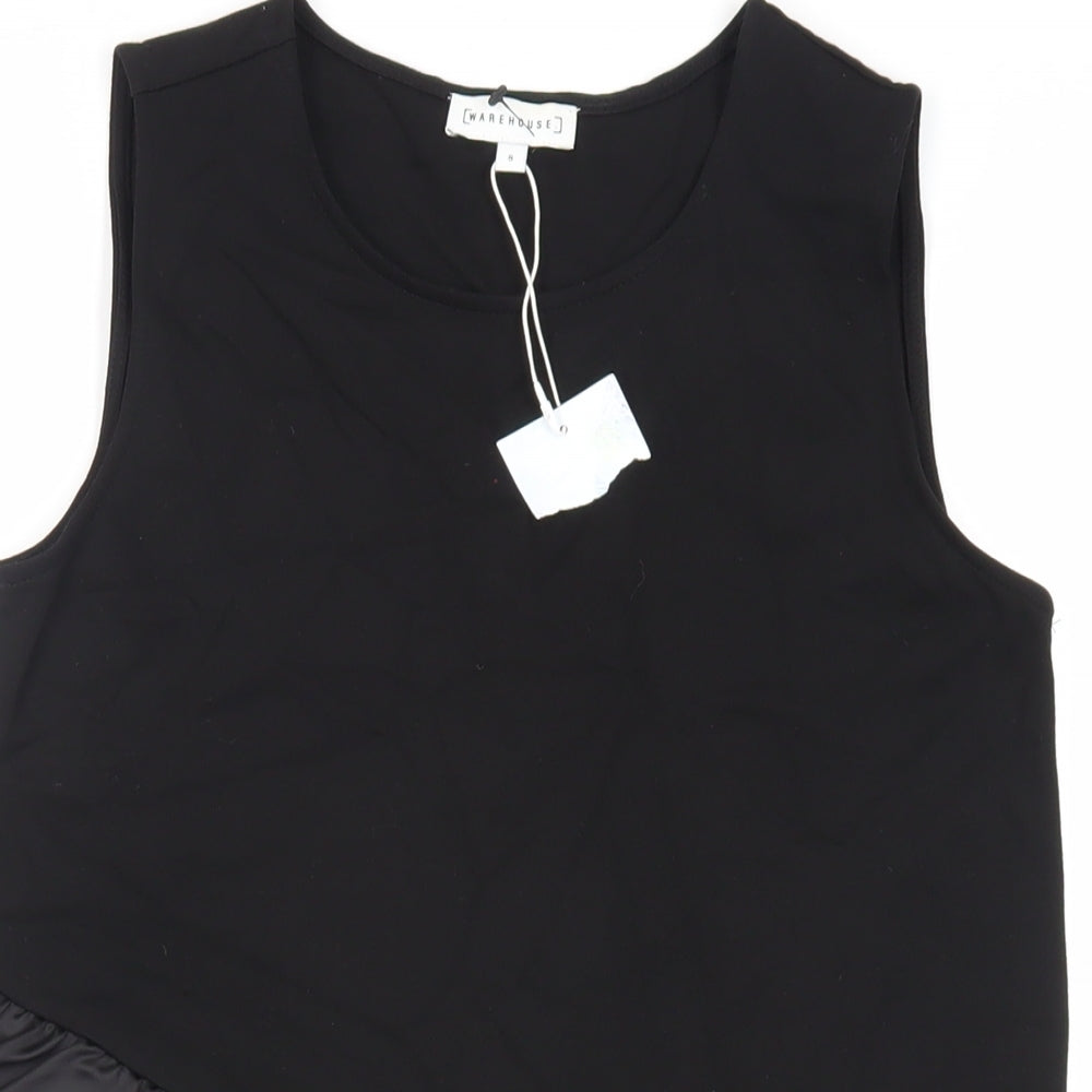 Womens UK Size 8 Warehouse Black Basic Tank