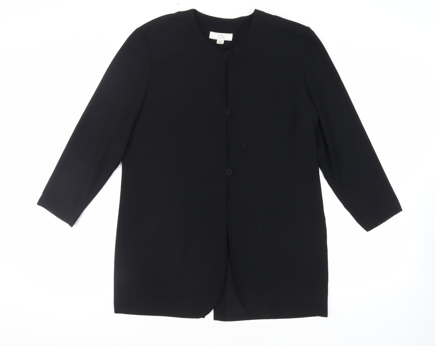 Womens UK Size 16 NEXT Black Tunic Button-Up