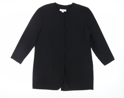 Womens UK Size 16 NEXT Black Tunic Button-Up
