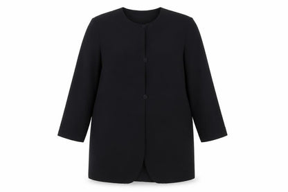 Next Womens Black Polyester Tunic Button-Up Size 16 Round Neck