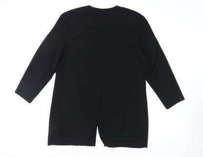 Womens UK Size 16 NEXT Black Tunic Button-Up