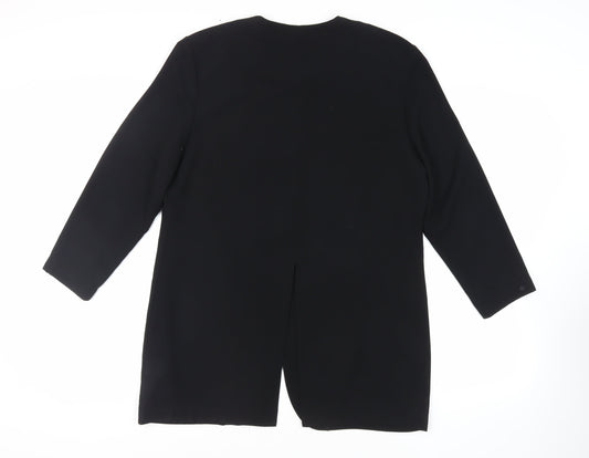 Womens UK Size 16 NEXT Black Tunic Button-Up