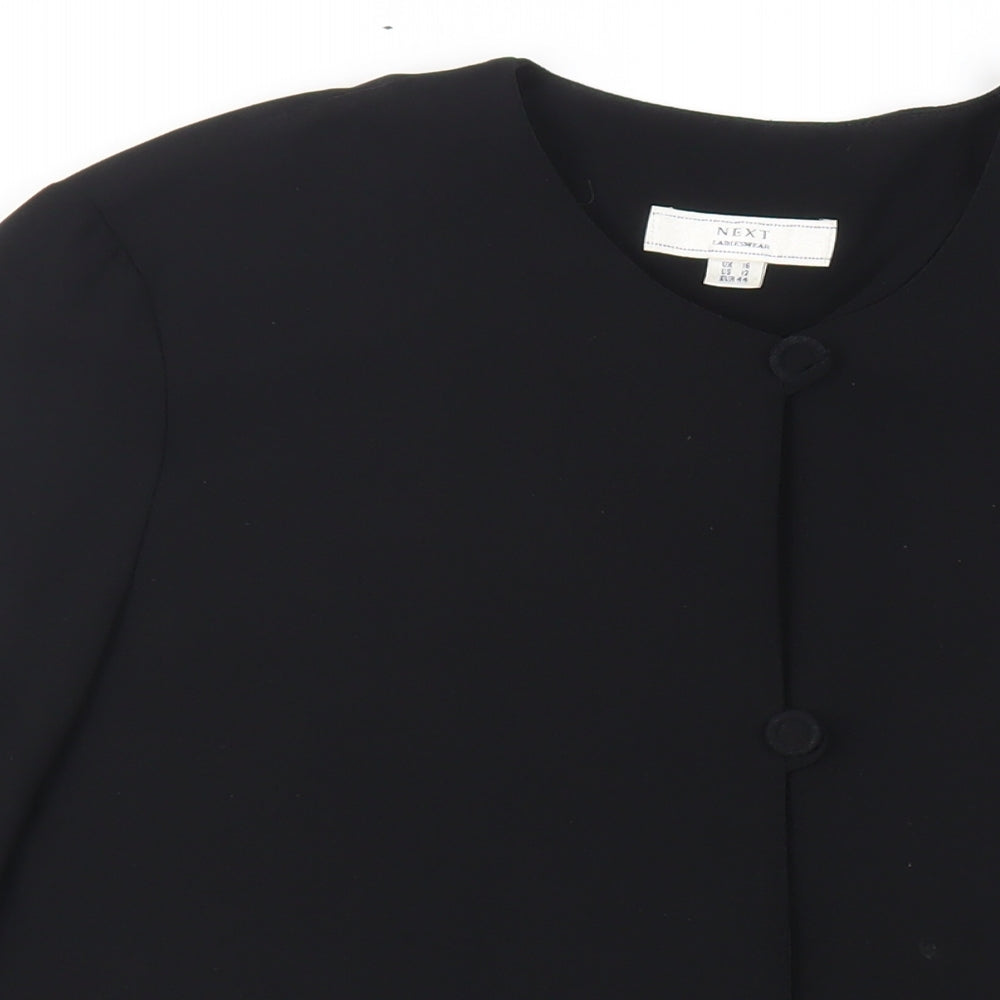 Womens UK Size 16 NEXT Black Tunic Button-Up