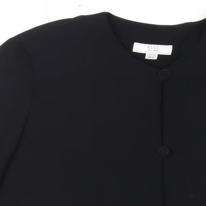 Womens UK Size 16 NEXT Black Tunic Button-Up