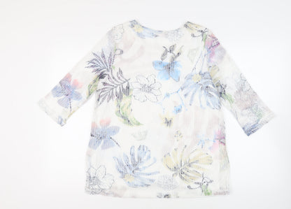 Womens UK Size L Anna Rose White Basic Blouse