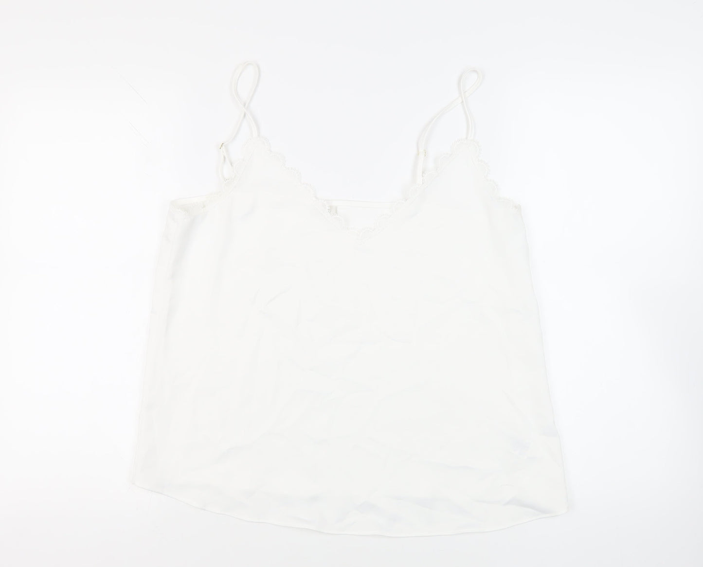 Womens UK Size 14 River Island White Camisole Tank