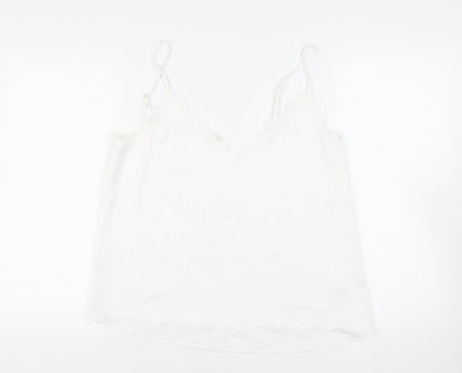 Womens UK Size 14 River Island White Camisole Tank