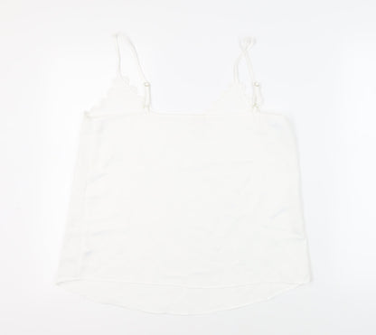 Womens UK Size 14 River Island White Camisole Tank