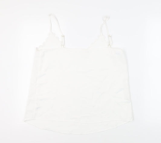 Womens UK Size 14 River Island White Camisole Tank