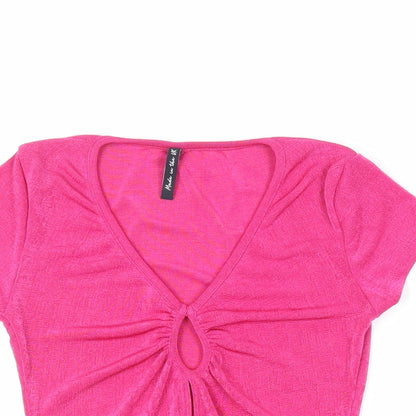 Womens UK Size 6 AsYou Pink Cropped Blouse