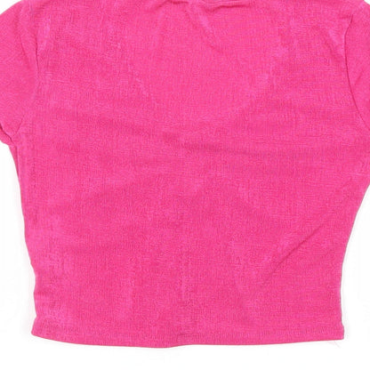 Womens UK Size 6 AsYou Pink Cropped Blouse