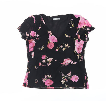 Womens UK Size 14 Marks and Spencer Black Basic Blouse