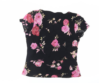 Womens UK Size 14 Marks and Spencer Black Basic Blouse