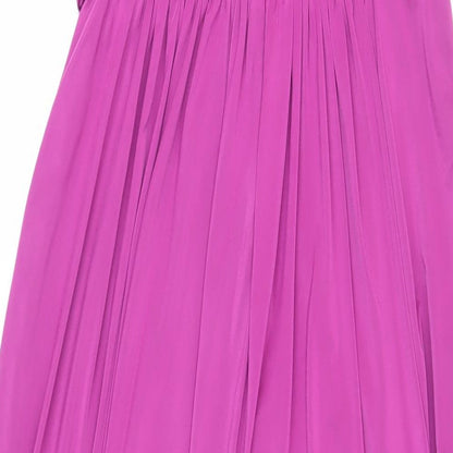 John Lewis Womens Purple Polyester Ball Gown Size 12 V-Neck Zip