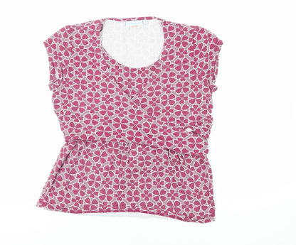 Womens UK Size S JoJo Maman Bébé Purple Basic T-Shirt
