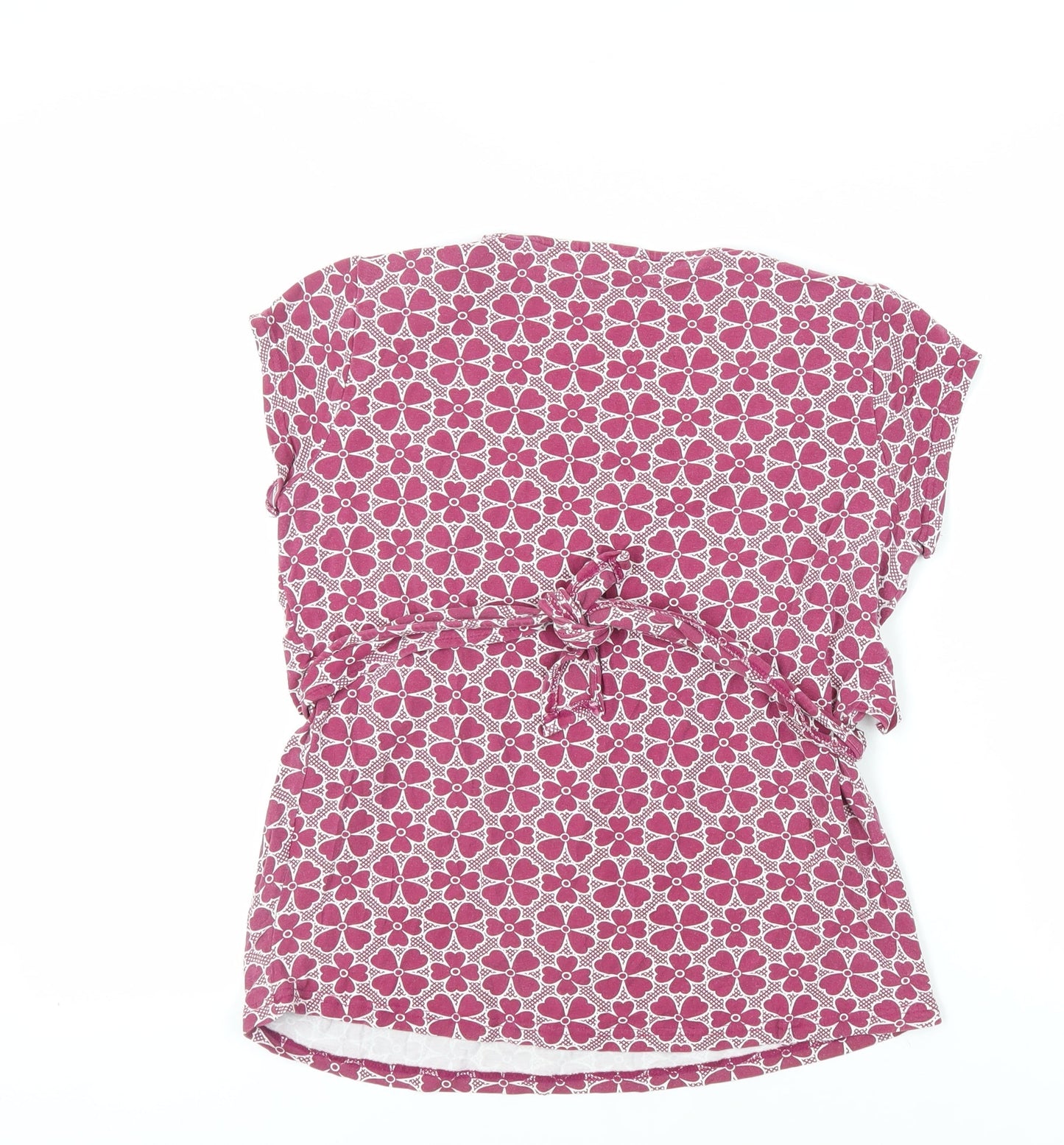 Womens UK Size S JoJo Maman Bébé Purple Basic T-Shirt