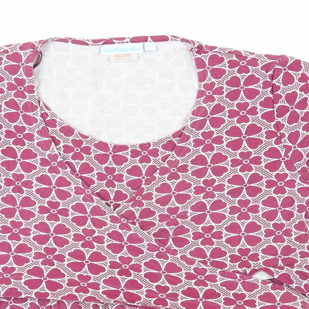 Womens UK Size S JoJo Maman Bébé Purple Basic T-Shirt